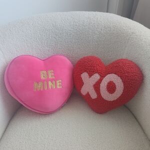 Source Unknown Pink and Red Heart Accent Pillows